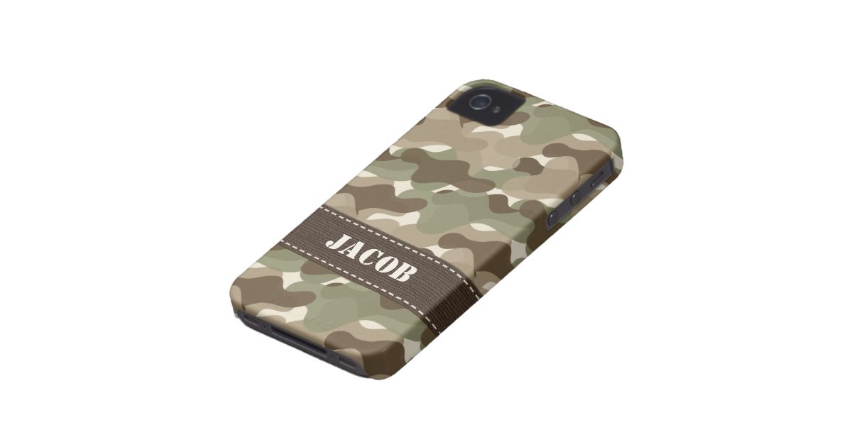 Camo Camouflage iPhone 4 Case Mate Barely There | Zazzle