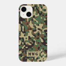 Camo camouflage pattern monogram initials