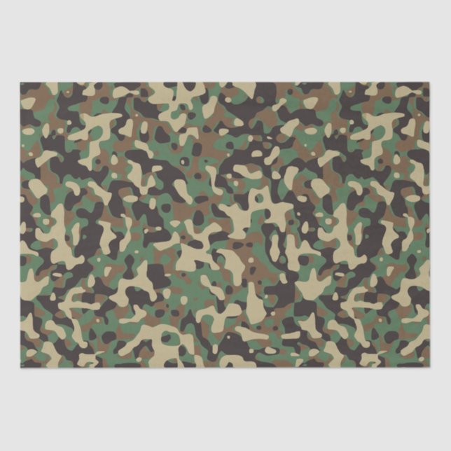 Camo camouflage pattern tissue paper (Front)