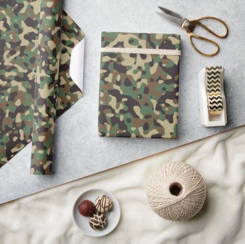 Camo camouflage pattern wrapping paper