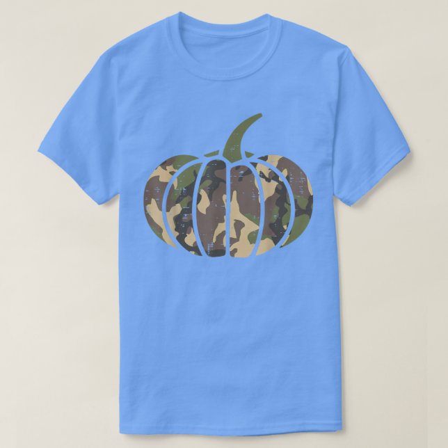 Camo Camouflage Pumpkin Halloween Costume Men Wome T-Shirt (Design Front)