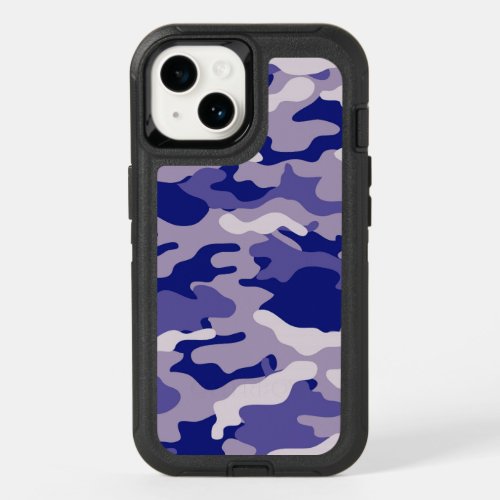 Camo Camping Hunting Blue Camouflage OtterBox iPhone 14 Case