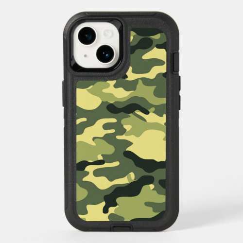 Camo Camping Hunting Green Camouflage OtterBox iPhone 14 Case