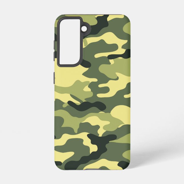 Camo Camping Hunting Green Camouflage Samsung Galaxy Case (Back)