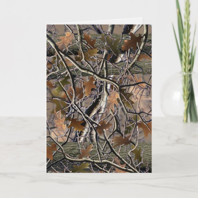 Camo Card, Birthdays, Events, Hunting, Thank You Card (Front)