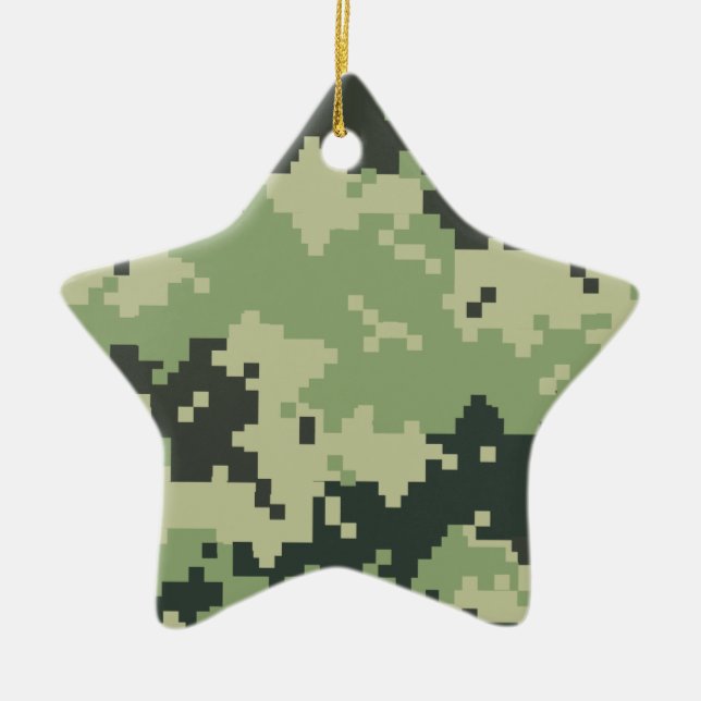 Camo Ceramic Ornament (Front)