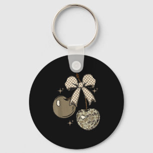 Camo Checkered Cherry Bow, Hunting,checkered Patte Keychain