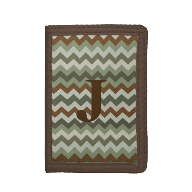 Camo Chevron Monogram Wallet (Front Vertical)