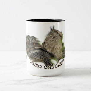 Camo chicken Two-Tone coffee mug
