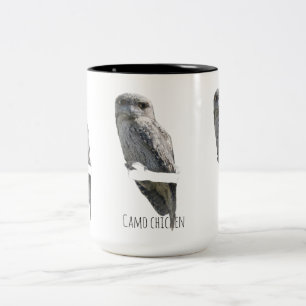 Camo chicken Two-Tone coffee mug