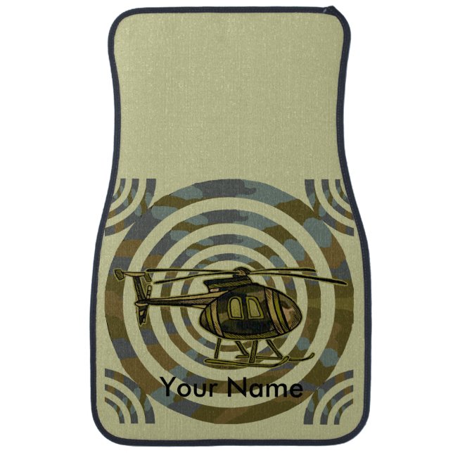 Camo Chopper Helicopter  Car Mats (Front)