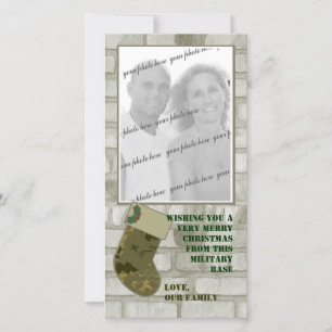 Camo Christmas Photo Card