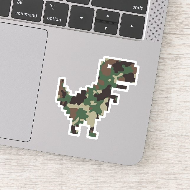  Camo Chrome T-Rex Sticker (Detail)