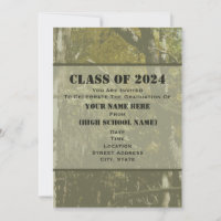 Camo Class Of 2024 Graduation Invitation