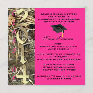 Camo Classic Elegant 2014 Graduation Invitation