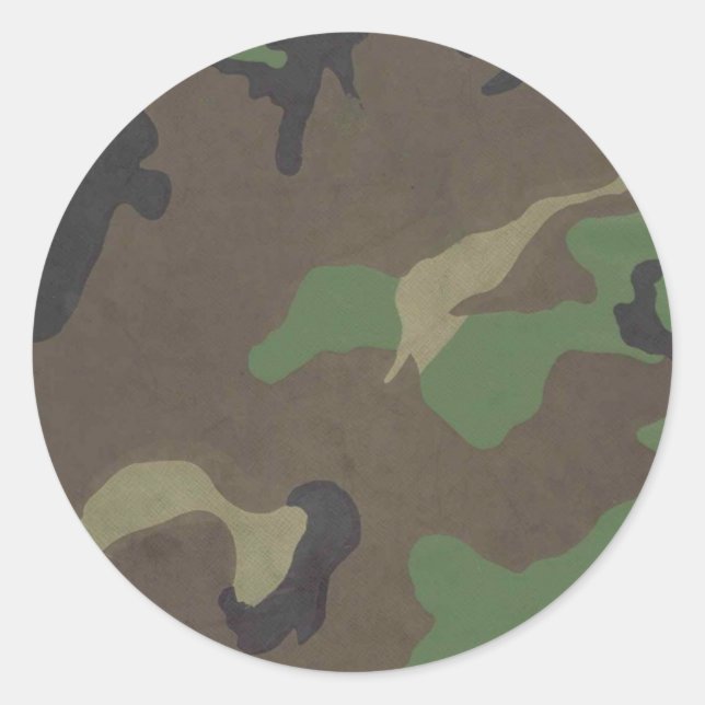 Camo Classic Round Sticker (Front)