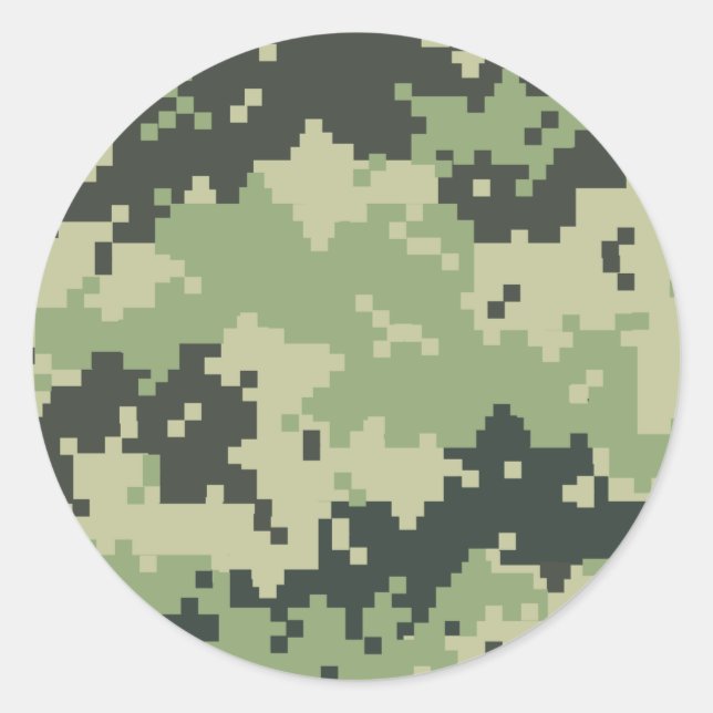 Camo Classic Round Sticker (Front)