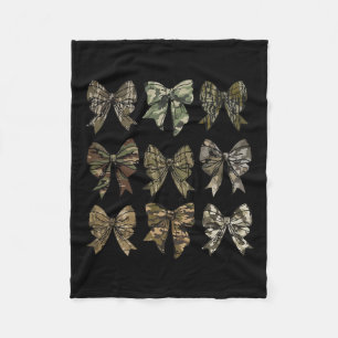 Camo Coquette Bow Duck Hunt Duck Hunting For Men W Fleece Blanket