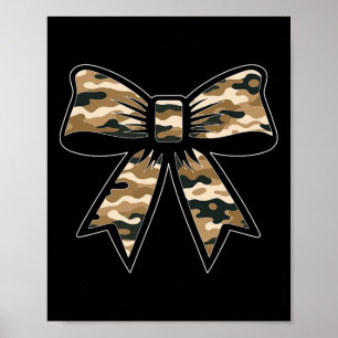 Camo Coquette Bow Duck Hunt Duck Hunting Women Gir Poster