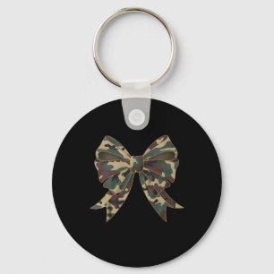 Camo Coquette Bow Duck Hunting Girls Kids Women Hu Keychain