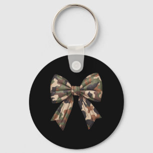 Camo Coquette Bow Duck Hunting Girls Kids Women Hu Keychain