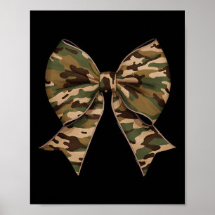 Camo Coquette Bow Duck Hunting Girls Kids Women Hu Poster