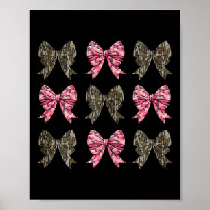 Camo Coquette Bow Duck Hunting Kids Girls Bows Wom Poster