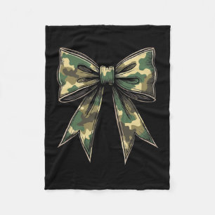 Camo Coquette Bow Hunt Duck Hunting Camouflage 2  Fleece Blanket