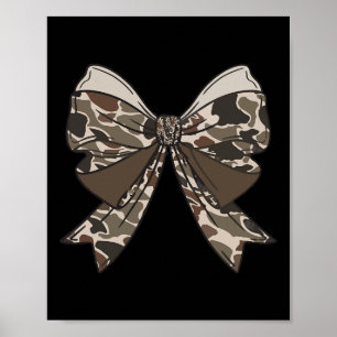 Camo Coquette Bow Hunt Duck Hunting Camouflage Men Poster