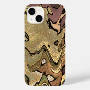 Camo cover. Camouflage jungle look. Green & Tan Case-Mate iPhone 14 Case