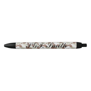 Camo Custom Black Trim Pen, Black Ink Pen