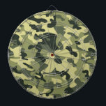 Camo Dart Board<br><div class="desc">Green Camouflage Pattern Military Hunter</div>