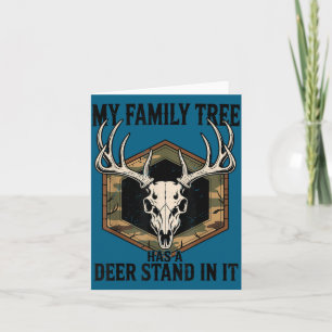 Camo Deer Hunting My Family Tree Has Deer Stand In Card