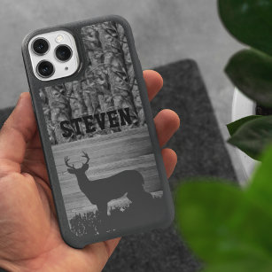 Camo Deer Hunting Name Men Sports Buck OtterBox iPhone 14 Pro Case
