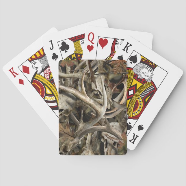 Camo Deer Skulls Poker Cards (Back)