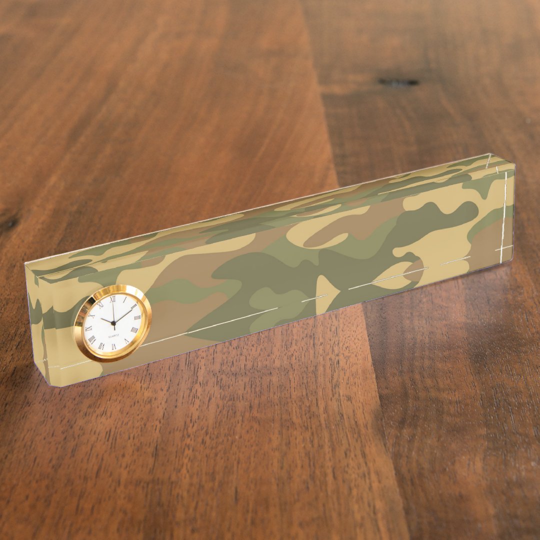 Camo Desk Name Plate Zazzle