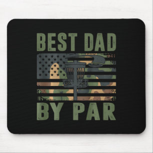 Camo Disc Golf Best Dad By Par American Flag Us Fu Mouse Pad