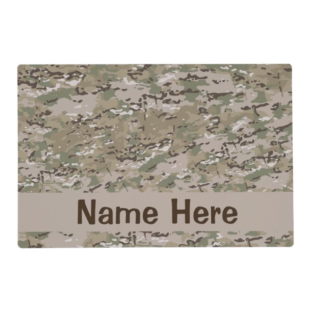 Camo Dog Placemat - Hunting Dog Gifts - Military (Front)