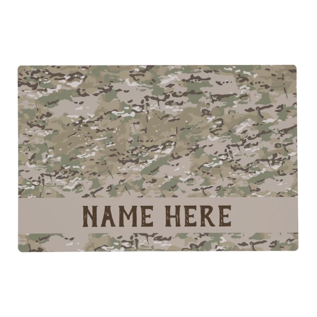Camo Dog Placemat - Hunting Dog Gifts - Military (Front)