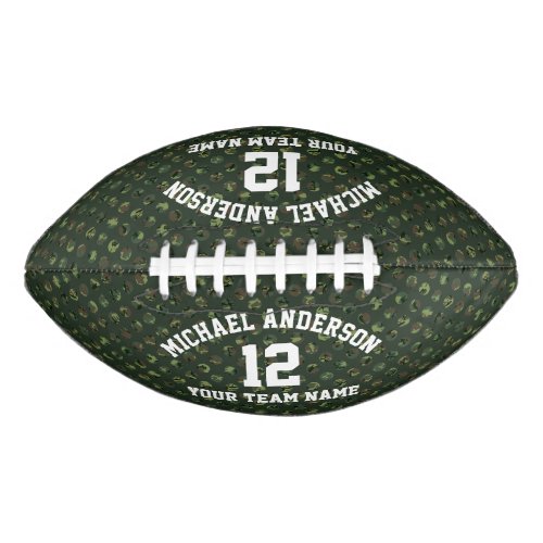 Camo Dots Personalized Name Team Number Sports Football