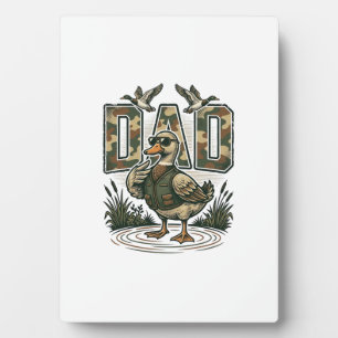 Camo Duck Dad Vintage Engraving T-Shirt Design_1 Plaque