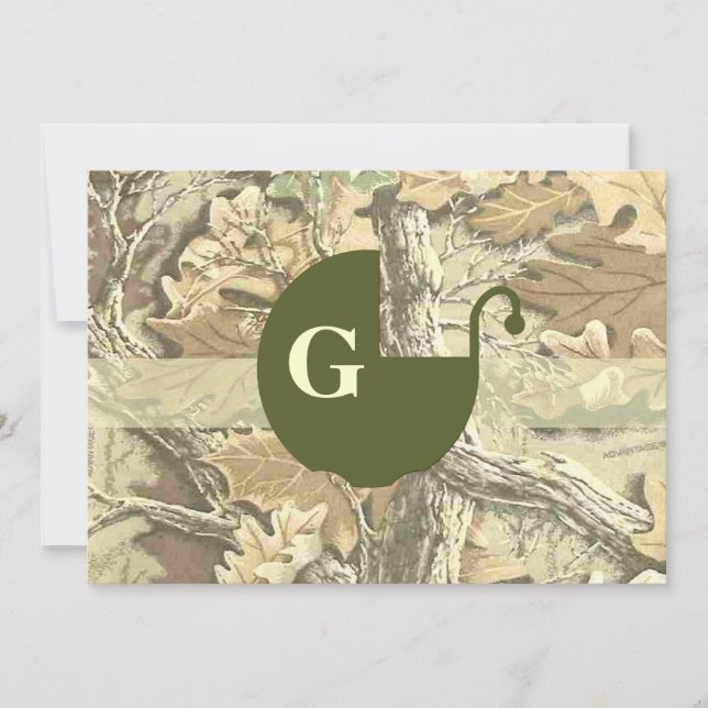 Camo Elegant Baby Shower Invitation (Front)