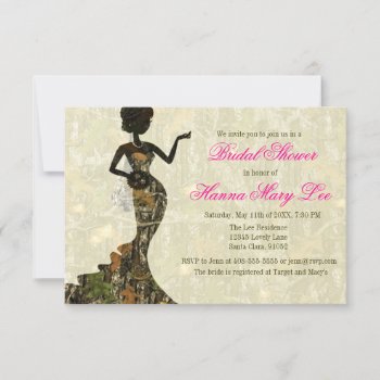 Camo Elegant Bridal Shower Invitation by CleanGreenDesigns at Zazzle