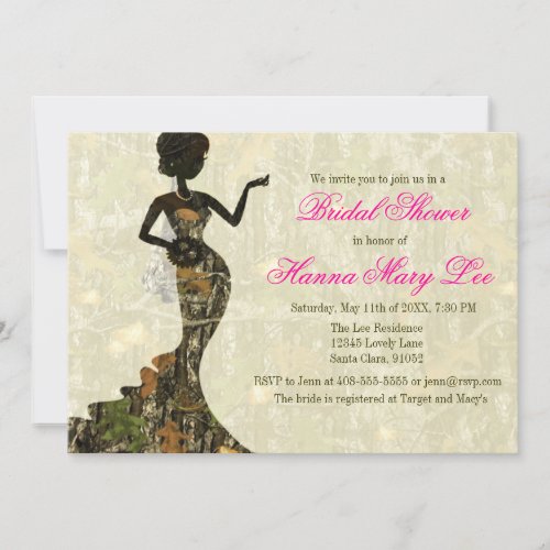 Camo Elegant Bridal Shower Invitation