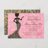 Camo Elegant Pink Bridal Shower Invitation (Front/Back)