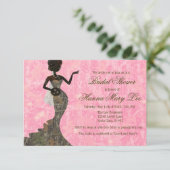 Camo Elegant Pink Bridal Shower Invitation (Standing Front)