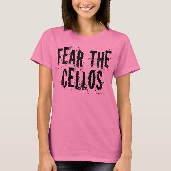 Camo Fear The Cellos Music T-shirt by madconductor at Zazzle
