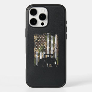 Camo Flag Tractor Vintage Farm Truck Patriotic Far iPhone 16 Pro Max Case