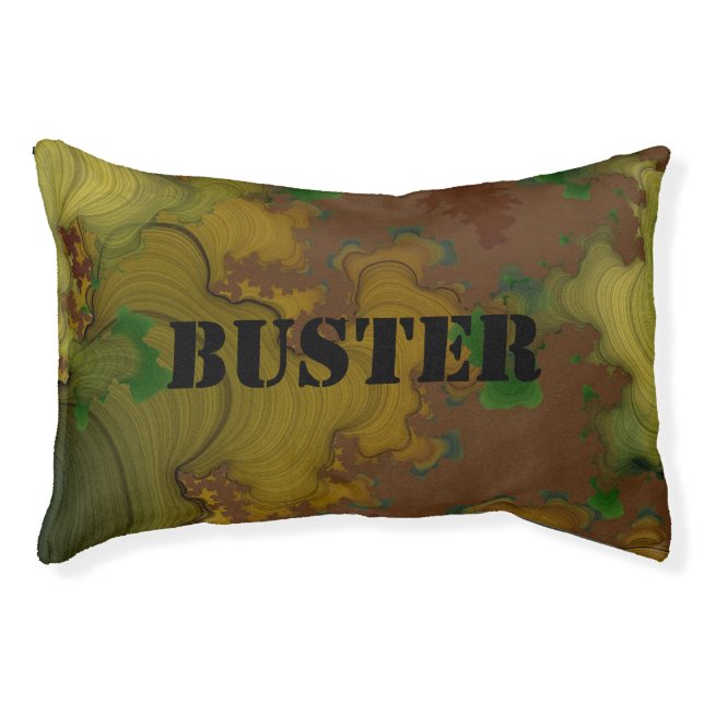 Camo Fractal Dog Bed (Front)
