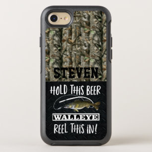 Camo Fish Bass Fishing Personalized Name Otterbox iPhone Case